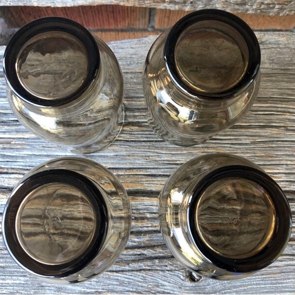 Dominion Glass S/4 Vintage Smokey Brown tumblers Vtg barware kitchenware Retro🤎 - Picture 5 of 11